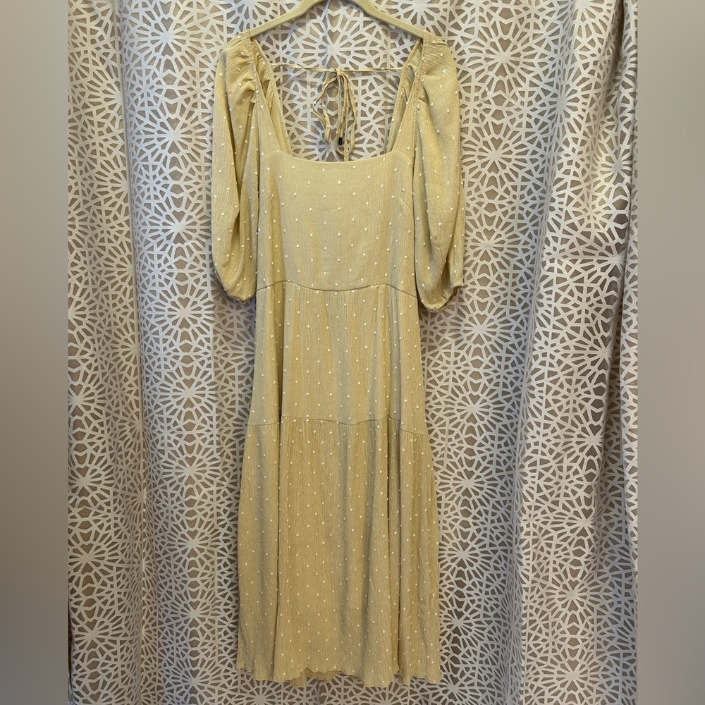 Moon River Tiered Polka Dot Dress